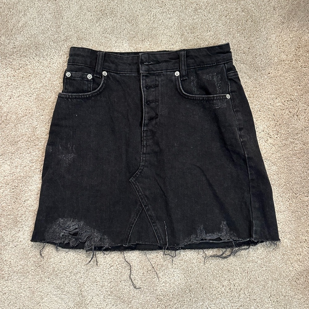 BDG Black Denim Skirt